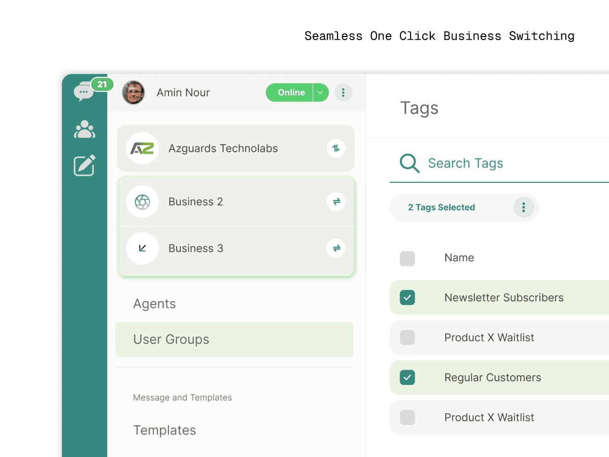 Multi-Business Support - View 1