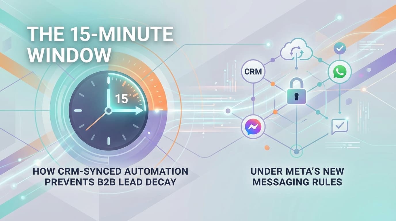 The 15-Minute Window: How CRM-Synced Automation Prevents B2B Lead Decay Under Meta’s New Messaging Rules