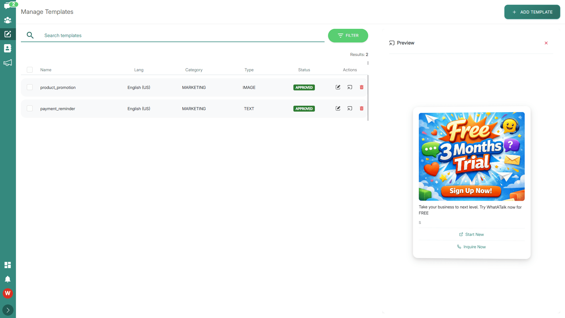 Managing Templates