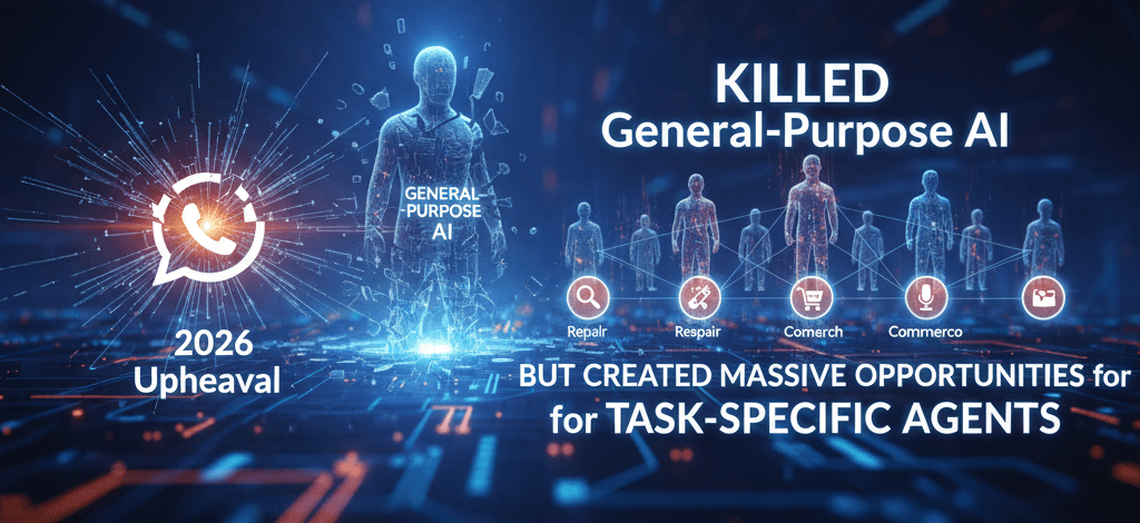 WhatsApp's 2026 Upheaval Killed General-Purpose AI—But Created Massive Opportunities for Task-Specific Agents